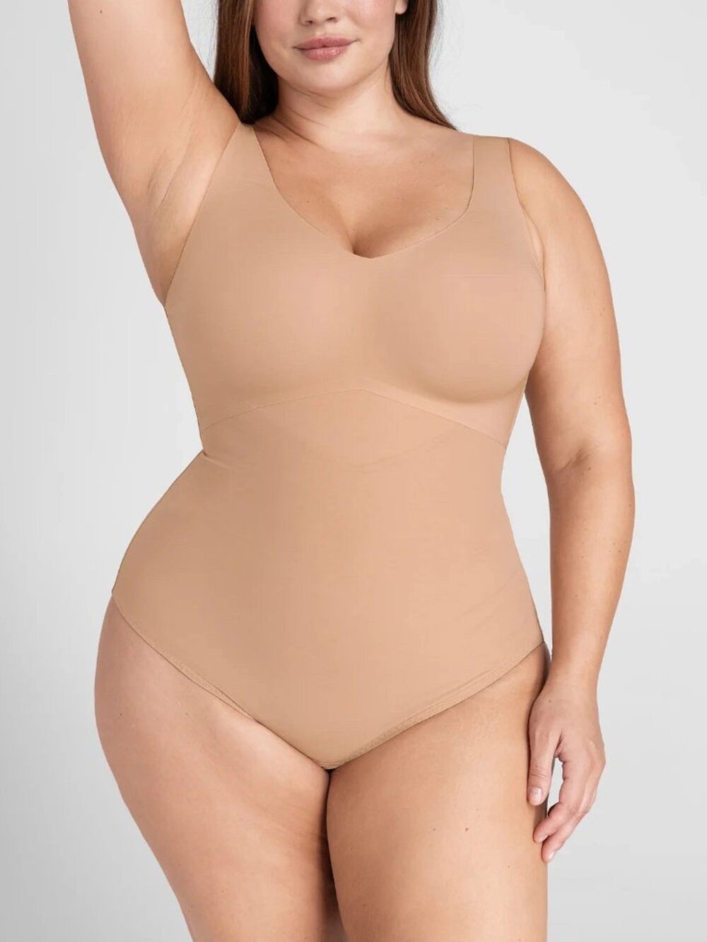 Honeylove LiftWear Bodysuit 3X Nude Shapewear Wire Free Sculpting NWT